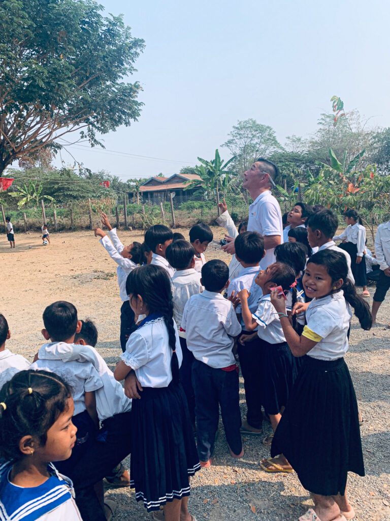 カンボジアドローン撮影Cambodian elementary school drone photography