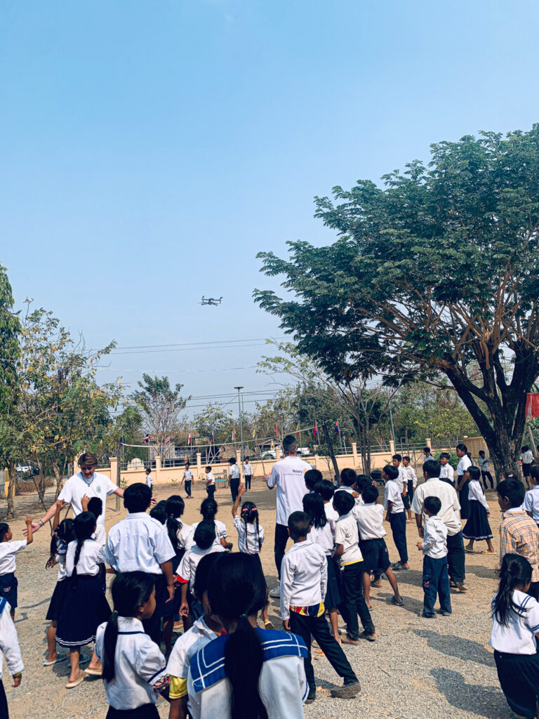 カンボジアドローン撮影Cambodian elementary school drone photography