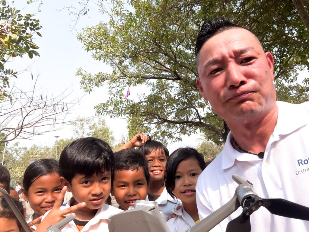 カンボジアドローン撮影Cambodian elementary school drone photography